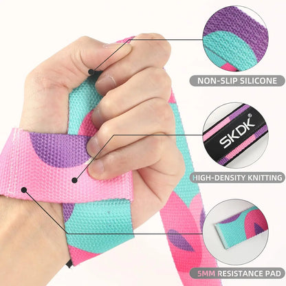Non-Slip Silicone Weightlifting Deadlift Straps with Wrist Guards, Ideal for Gym Workouts, Strength Training Accessories, Fitness Exercise Accessories for Men & Women, Fitness Bands