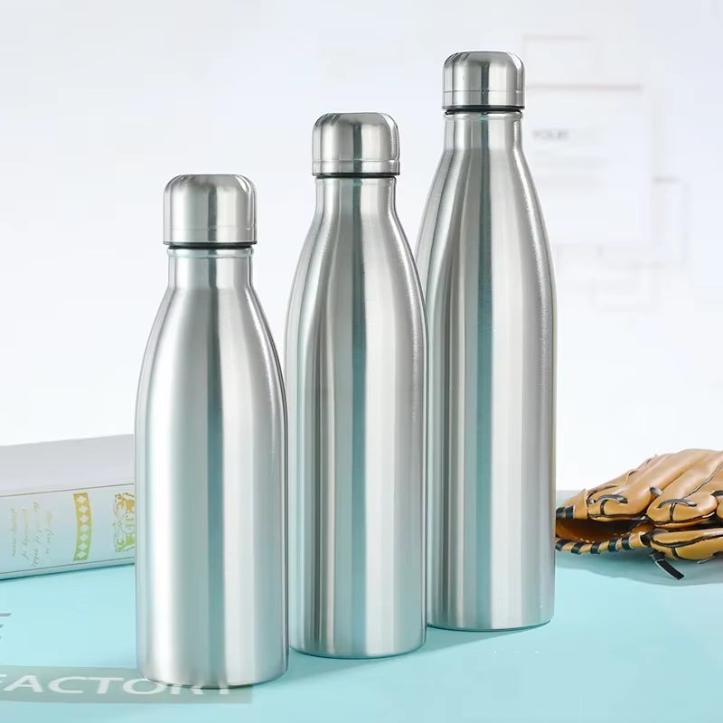 0.75/1 Liter Stainless Steel Canteen Kettle Outdoor Camping Hiking Water Bottle Portable Large Capacity Leakproof Drinking Bottl