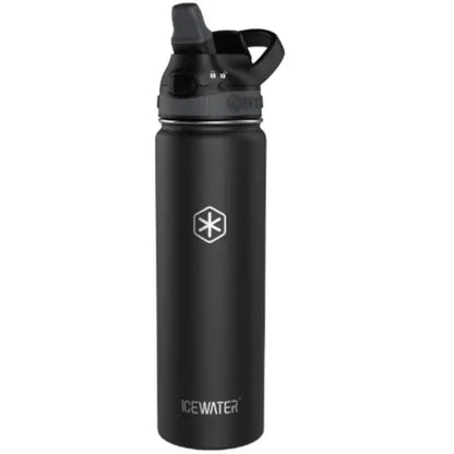 24 Oz, Insulated Water Bottle with Auto Straw Lid and Carry Handle, Leakproof Lockable Lid with Soft Silicone Spout, One-Hand Operation, Vacuum Stainless Steel, Bpa-Free (7 Colors)