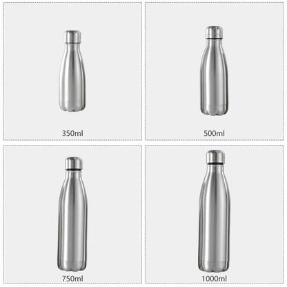 0.75/1 Liter Stainless Steel Canteen Kettle Outdoor Camping Hiking Water Bottle Portable Large Capacity Leakproof Drinking Bottl