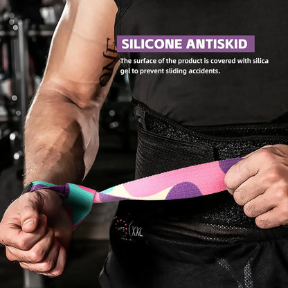 Non-Slip Silicone Weightlifting Deadlift Straps with Wrist Guards, Ideal for Gym Workouts, Strength Training Accessories, Fitness Exercise Accessories for Men & Women, Fitness Bands
